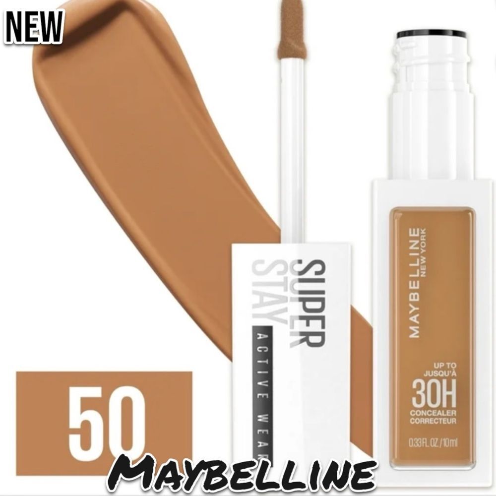 New Maybelline Super Stay Longwear Liquid Concealer, Full Coverage, 50, 0.33